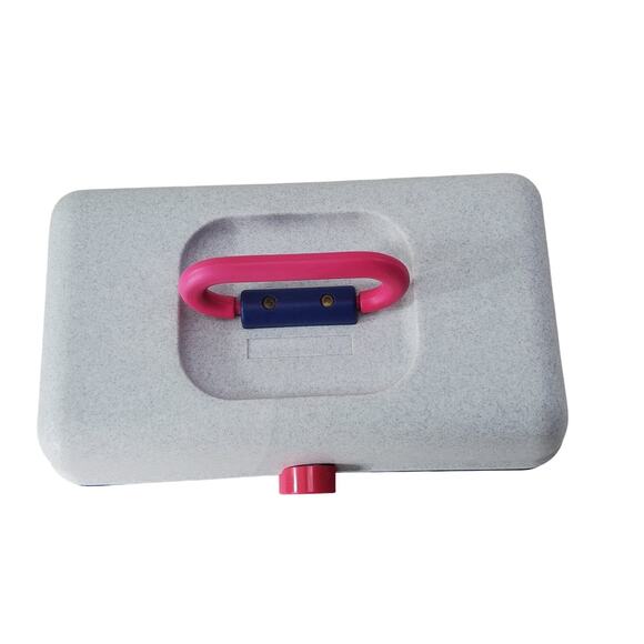 Vintage 1990 Caboodles 3 Tier Makeup Carrier By Plano Blue/Gray/Pink Made USA - Picture 2 of 12